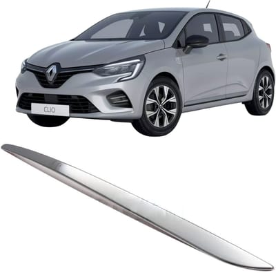 Achterkleprandafwerking van roestvrij staal met chroomaccenten voor Renault Clio V Hatchback vanaf 2019