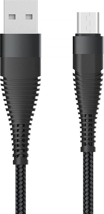 Fontastic 260759 Kabel USB-A 2.0 Male naar Micro USB Male - 50 cm - Zwart