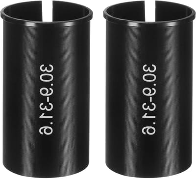 Zadelpen Adapter - Verloopbus Fiets - Fiets Zadel Verstellen - Aluminium Legering - 30.9mm tot 31.6mm - Zwart