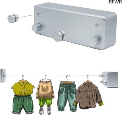 RFWR® Uittrekbare wasdroger 4,2 m - roestvrijstalen wanddroger voor binnen en buiten