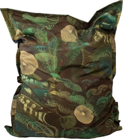 NIN-NIT - Tropical Ocean - Zitzak - tropische print - water en vuil afstotend - 175 x 135 cm