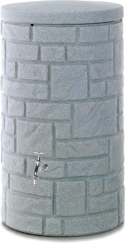 Regenton 230L Graniet design | Zuil model regenvat