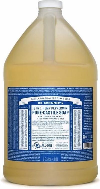 Dr. Bronner's Liquid soap Pepermunt - 18-in-1 pure castile zeep - 3785 ml