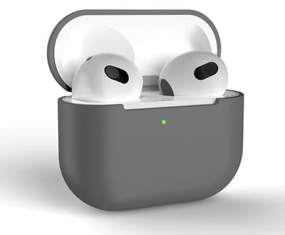 AirPods Hoesje voor Apple AirPods 3 – Donkergrijs - Siliconen Beschermende Case