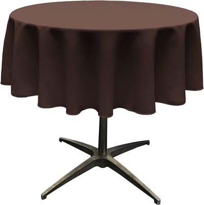 Famanu - Rechthoekig polyester linnen tafelkleed, bruin, duurzaam en elegant