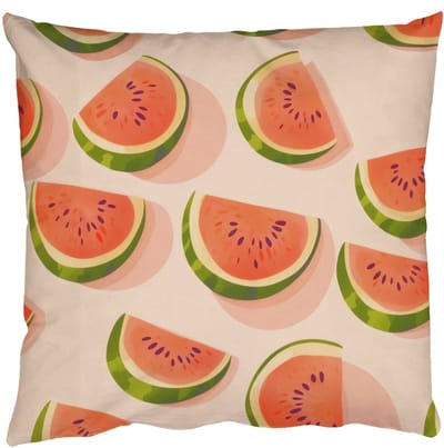 Sierkussens - Kussentjes Woonkamer - 50x50 cm - Watermeloen - Schijfjes - Pitten - Rood