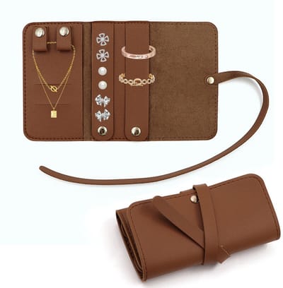 Dailygoods- Reissieradenkistje met ritssluiting - Sieradenhouder voor op reis - Kunstleren etui - 6 lagen - Compact design - 12,5 x 12,5 x 3 cm