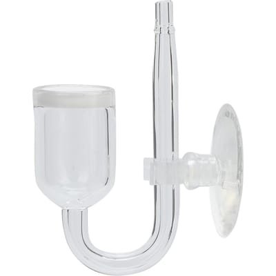 Aquarium en Verre Hautement Transparent Réfineur de Dioxyde de Carbone Aquarium Dissolvant de CO2 Diffuseur Atomiseur white