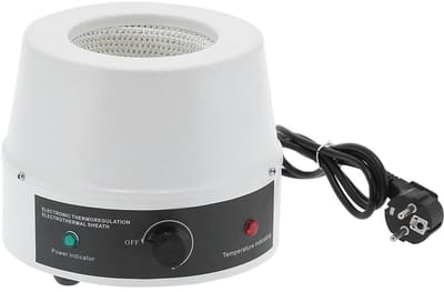 Allecto - Verwarmingsmantel - Thermostaat - Temperatuurregeling - 250ml - Lab - Universiteit - 220V - Zwart - Elektrisch - Verwarmingssysteem