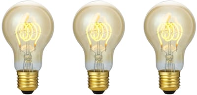 SPL E27 LED Lamp 5W 3 Staps Dimbaar - Extra Warm Wit - LED Filament - Amber - Vervangt 39W - 3 Stuks