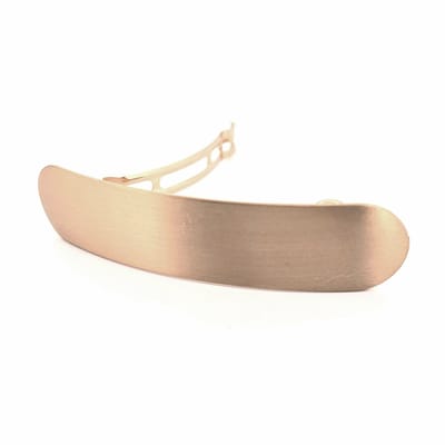 Haarspeld - goudkleurig - geborsteld metaal - ronde hoeken - 80x15 mm - French barrette clip