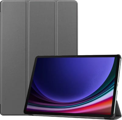 Just in Case tablet Hoes geschikt voor Samsung Galaxy Tab S9 / S9 FE / S10 FE / S10 Lite - TriFold Bookcase - Grijs