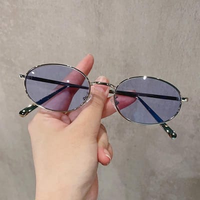 Sexy Metalen Frame Kleine Ovalen Zonnebril Dames Heren Vintage Luxe Goud Zwart Designer Brillen Mode Zonnebrillen
