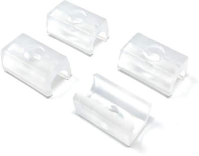 Dailygoody - Set van 4 Stoelschoentjes - Geluiddempende TPE - Transparant - Vloerbescherming - Geschikt voor Laminaat, Hout, Tegels - 12 mm