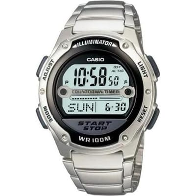 Casio EDIFICE 100 meter waterdicht elektronisch uurwerk roestvrijstalen band Japans en Koreaans horloge herenhorloge grijs wijzerplaat W-756D-1A grijze kleur
