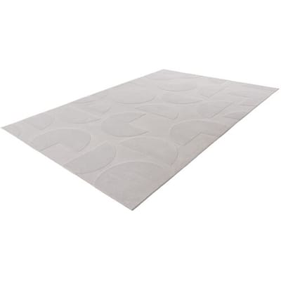 KAYOOM Vloerkleed Niburi 100, laagpolig (425, Zilver, 160 x 230 cm)