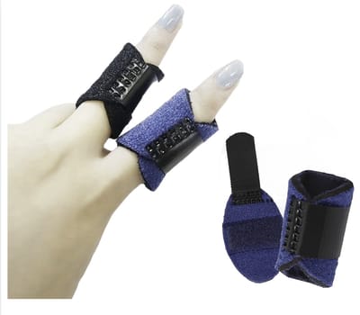 Cabantis Vingerbrace- Vingerspalk - Vingerondersteuning - Vingerbescherming - 1 stuk Blauw