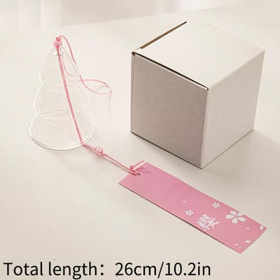 Carillons Éoliens en Verre Décoratifs Extérieur Style Japonais Cloche à Vent Pendentifs à Suspendre à l'Arbre Décoration de Fenêtre Cour Jardin Cadeau d'Anniversaire