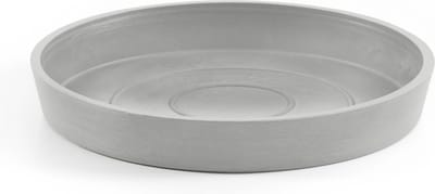 Ecopots Saucer Round - White Grey - Ø18 x H2,5 cm - Ronde witgrijze onderschotel met waterreservoir