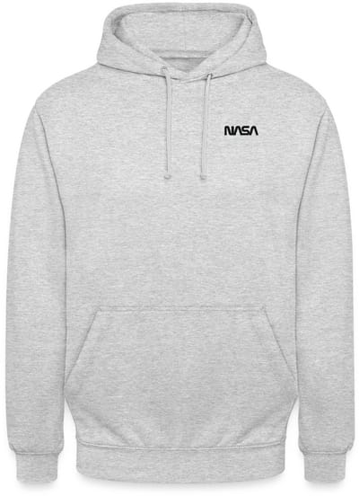 NASA Logo Klein Zwart Borduurwerk Hoodie Unisex