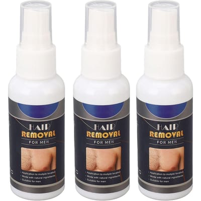 50ml X 3 Spray Épilation Ingrédients Doux Brume Fine Adoucit les Racines Cheveux Arrête la Croissance Spray pour la Maison le Voyage white