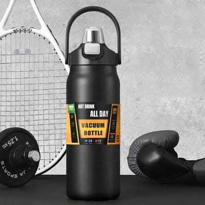 Bouteille d'eau isotherme 1,5 L Portable Thermos Paille Tasse Thermique Gobelet Bouteille Thermo Flasques à Vide Tasse d'Eau Sport Boissons 1500ml
