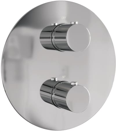 Brauer Chrome Edition - 3 Weg - Inbouwthermostaat - Rond - In/afbouwdelen - Chroom