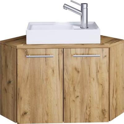 2-delige badkamermeubelset gastentoilet gastentoilet wastafel klein hoek Vilosa