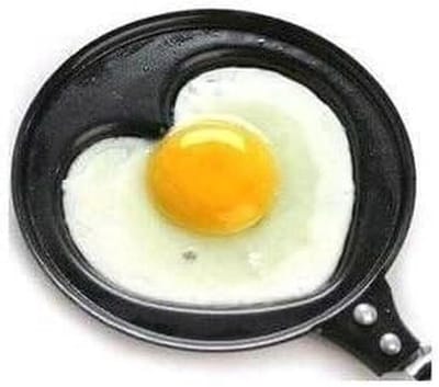 Mini-pan Hartvorm - Koekenpan Romantisch - Ontbijt Maken - Antiaanbaklaag - 12 cm - Zwart