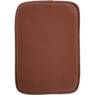 Auto middenconsole hoes, universeel lederen auto armsteun kussen antislip middenconsole kussen donkerbruine kleur