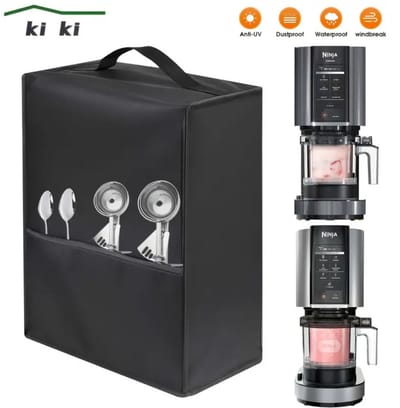 Bovista Bekers - Accessoires Geschikt Voor Ninja Creami - Ijsmachine - Hoes - Zwart 30x18x40