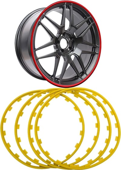 Velgbeschermers - Beschermring Set - Velgen Beschermen - Sterke Slagvastheid - 457 cm - Geel