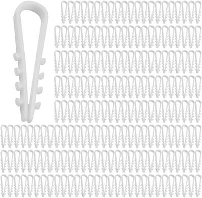 Set van 100 U-vormige nylon pluggen, kabelklemmen en luspluggen voor kabelbevestiging, spanning 3-13 mm, ideaal voor organisatie en bevestiging van kabels