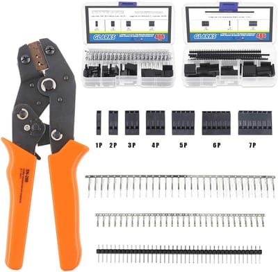 486 delige Draad Crimper Set met Connectoren en Krimptang voor AWG28-18 Dupont Pins