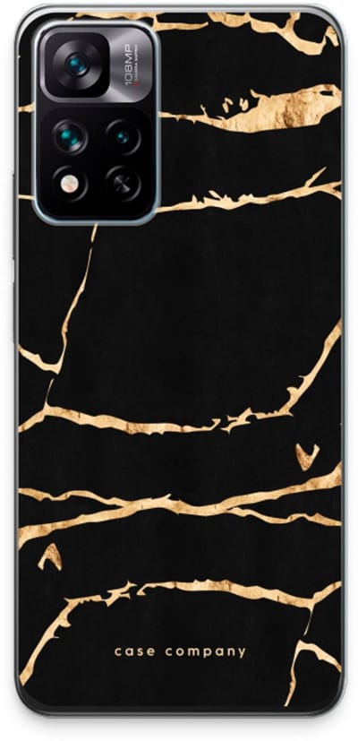 Case Company® - Hoesje geschikt voor Xiaomi 11i hoesje - Gouden marmer - Soft Cover Telefoonhoesje - Bescherming aan alle Kanten en Schermrand
