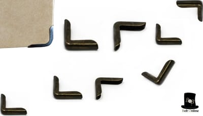 Bob Online ™- 16 Stuks – Vintage Zilver –  Boeken Hoekbeschermers – Afgeronde Randje Boekhoek - Metalen Hoekbeschermers – Boekenkraft – Album Hoekbeschermers - Foto Hoekjes – Metalen Foto Hoekjes – DIY Boek Hoekjes – Scrapbook Hoekbeschermers