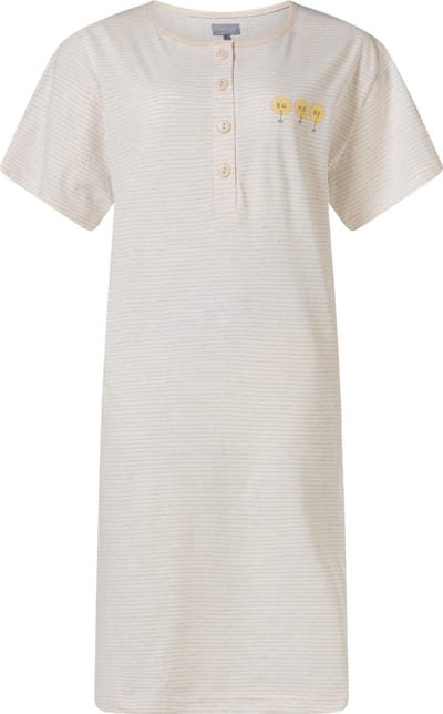 Cocodream - dames nachthemd 614482 met korte mouw - zandkleur - maat M