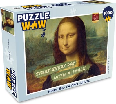 Puzzel Mona Lisa - Da Vinci - Quote - Legpuzzel - Puzzel 1000 stukjes volwassenen