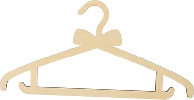Kinderhangers Hout - Babyhangers Ladekasthangers - Kleding Opbergen - Uniek Strikontwerp - 36x18CM - Khaki
