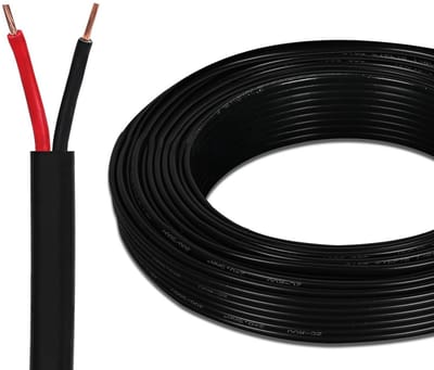 Platte 2-aderige Elektrische Kabel 10 Meter Flexibel - Geschikt voor 12V/24V Verlengsnoer voor LED, Auto en Boot