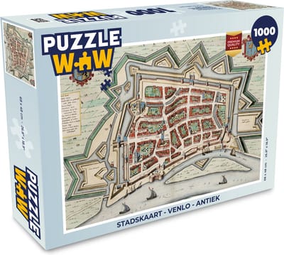 Puzzel Stadskaart - Venlo - Antiek - Legpuzzel - Puzzel 1000 stukjes volwassenen - Plattegrond