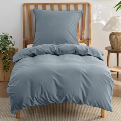 Unyqoos® Stijlvol tweekleurig katoenen dekbedovertrekset met kussensloop voor ultiem slaapcomfort