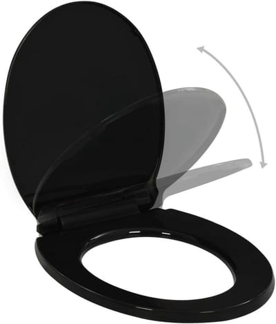 Toiletbril met Soft Close en Quick Release Systeem, Universele Pasvorm, Zwart