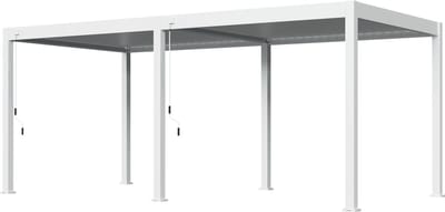 Orion Deluxe terrasoverkapping - 300 x 600 cm - Wit - Aluminium / Vrijstaande / Luxe overkapping - Tuinprieel / Carport / Veranda / Pergola