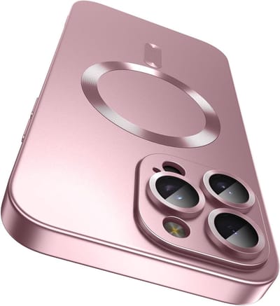 AziLine Magnetische Premium Roze Hoes voor iPhone 16 pro – Stijlvolle Bescherming met Ingebouwde MagSafe en Camera Lens Bescherming Geschikt voor Apple iPhone 16 Pro