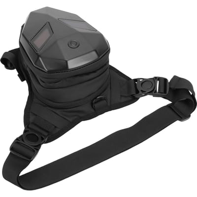 Sac de Jambe LED, Sac Ceinture Coque Rigide EVA Bande Réfléchissante, avec Sangles pour Vélo Course à Pied, Skateboard, Activités Extérieures gray