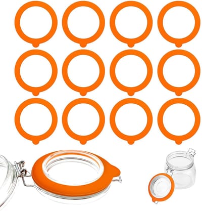 Dailygoods- Afdichtingspot - 12-delige Set - Siliconen Afdichtingen - Geschikt voor Verzegelde Potten - Milieuvriendelijk - Houdt Levensmiddelen Vers - Potdeksel