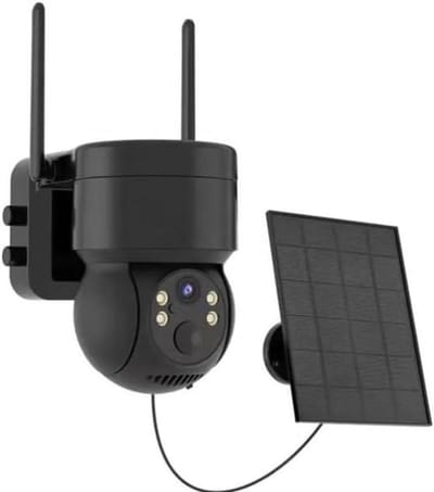 Beveiligingscamera Buiten - Wifi Camera - Huis Bewaken - 360 Graden Zicht - IP66 Waterdicht - Grijs