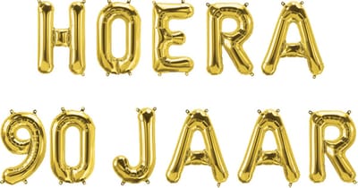 Foil balloon kit - Hoera 90 jaar