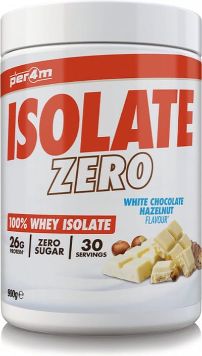Per4m Whey Isolate Zero (900g) White Chocolate Hazelnut - Eiwitten - Wei-eiwit isolaat